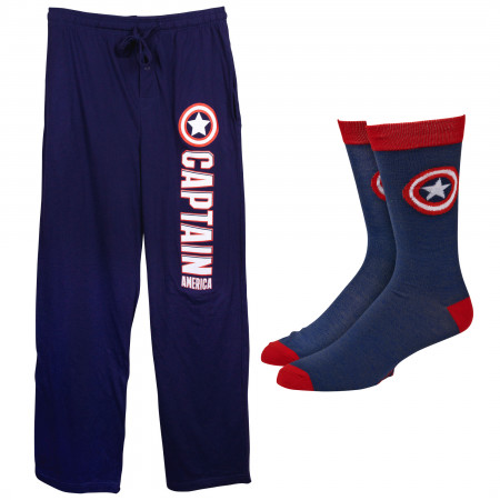 Captain America Sleep Pants & Socks Bundle